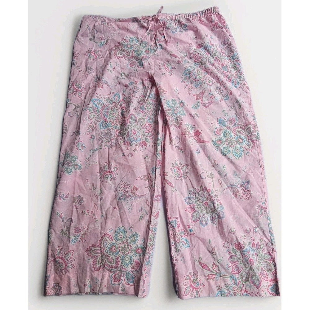 LAUREN Ralph Lauren Pink Pajama Set Women's Size XL Paisley Flowers NWT ($74.00) - Picture 10 of 14